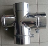 Teu inox 90 SP + ușă de vizitare. Alege diametru Ø mm!