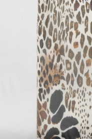 Bluza ivoire cu manca lunga si detaliu leopard print