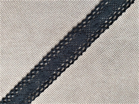 Dantela bumbac cod I, 30mm/10m, neagra