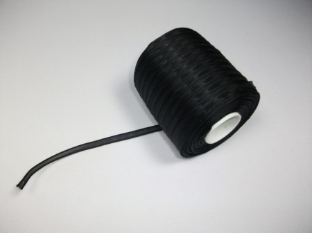 Panglica organza 6 mm - neagra