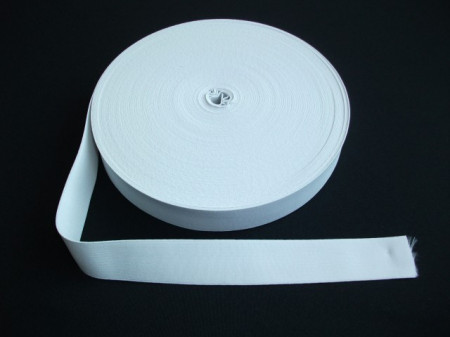 Elastic lat 40 mm alb si negru