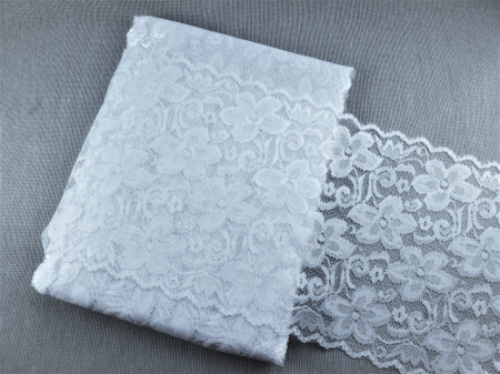 Dantela elastica alba 18cm, cod302