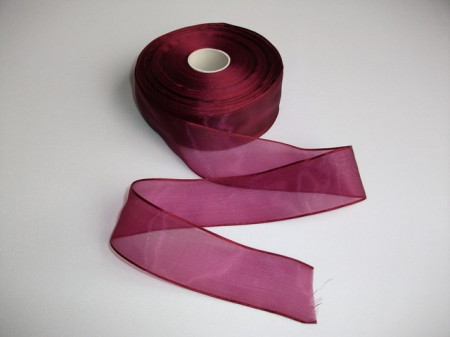 Panglica organza 40 mm visiniu