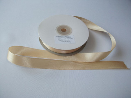 Panglica satinata ambele fete 20 mm bej