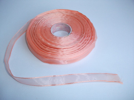 Panglica organza 15 mm - somon