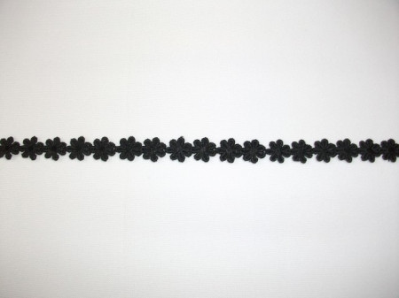 *Dantela poliester 1.4 cm, cod4824 - neagra