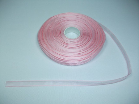 Panglica organza 15 mm - roz