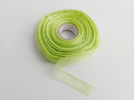 Panglica organza 15 mm - verde deschis