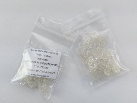 Capse imbracaminte plastic transparente 10mm