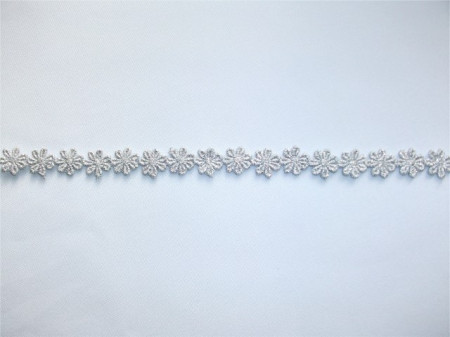 *Dantela poliester 1.4 cm, cod4824 - argintie