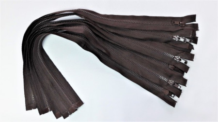 Fermoare detasabile #5 injectate 50,60,70,75,80,90 cm maro inchis