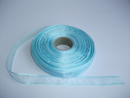 Panglica organza 15 mm bleu