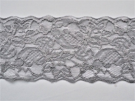 Dantela elastica gri 8cm, cod300