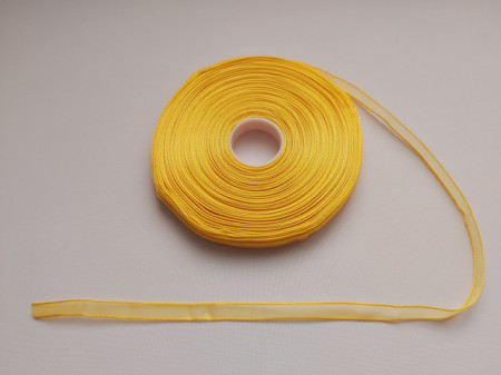 Panglica organza 10 mm - galben aprins