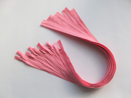 Fermoare invizibile 50 cm roz inchis, cod137