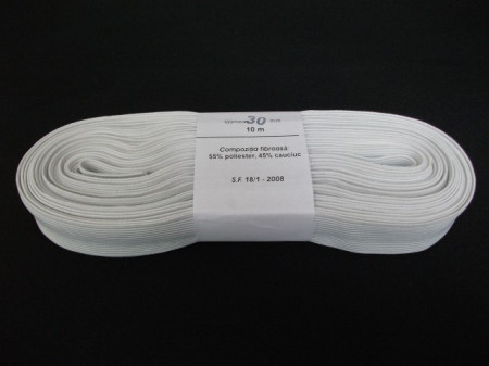 Elastic Oradea 30 mm alb si negru