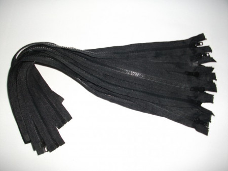 Fermoare detasabile #5 injectate 50,55,60,65,70,75,80,85,100 cm negru