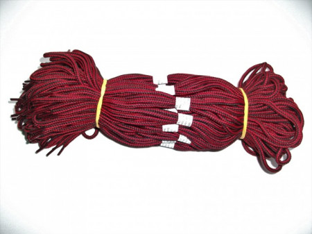 Sireturi satirate 110 cm rosu cu negru - Tip1
