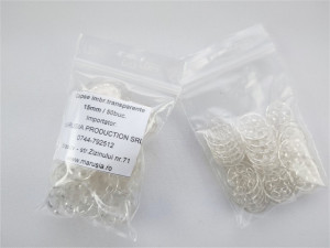 Capse imbracaminte plastic transparente 7mm