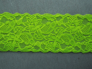 Dantela elastica verde neon 8cm, cod300