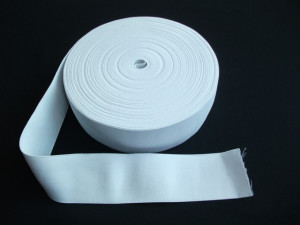 Elastic lat 70 mm alb si negru