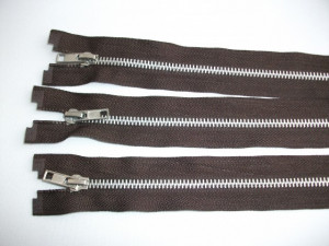 Fermoare detasabile #5 aluminiu maro 60 cm