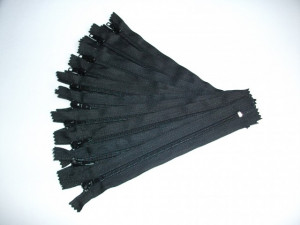 Fermoare pantaloni #5 - 20 cm negru