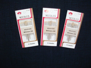 Ace de cusut manual cu cap auriu (marimi variate)