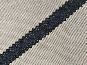 Dantela bumbac cod F, 25mm/10m, neagra
