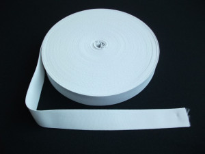 Elastic lat 40 mm alb si negru