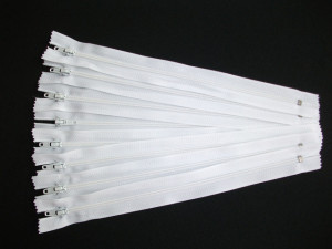 Fermoare fusta #3 - 20 cm alb