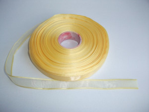 Panglica organza 10 mm - galben