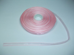 Panglica organza 10 mm - roz