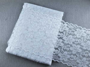 Dantela elastica alba 18cm, cod302