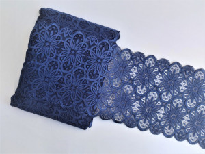 Dantela elastica bleumarin 18cm, cod8041