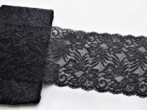 Dantela elastica neagra 15cm, cod301