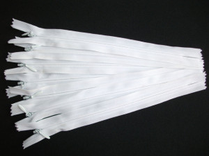 Fermoare invizibile 20 cm alb