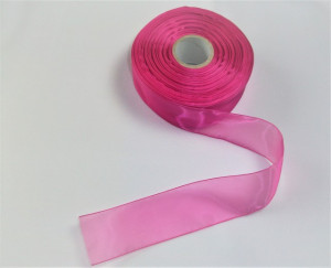 Panglica organza 40 mm ciclam