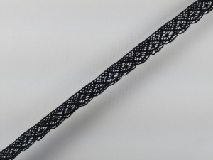 Dantela bumbac cod U, 20mm/10m, neagra