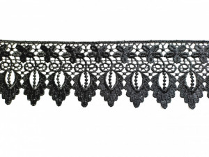 *Dantela poliester 7.5 cm neagra, cod61109