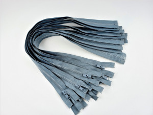 Fermoare detasabile #5 injectate 50,60,70,75,80,90 cm gri deschis