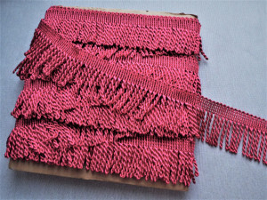Franjuri poliester 5.8cm/11m rosu zmeuriu