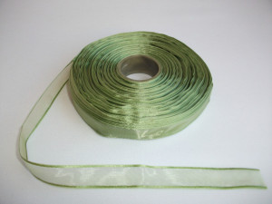 Panglica organza 10 mm - verde praz