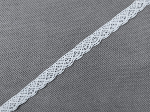 Dantela bumbac cod U, 20mm/10m, alba