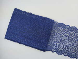 Dantela elastica bleumarin 18cm/10m, cod8843