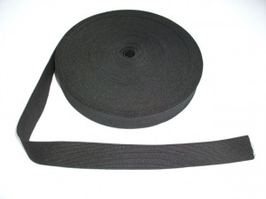 Elastic lat 30 mm alb si negru