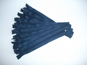 Fermoare pantaloni #5 - 20 cm bleumarin