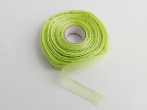 Panglica organza 25 mm - verde deschis