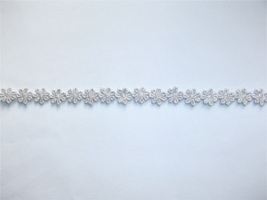*Dantela poliester 1.4 cm, cod4824 - argintie