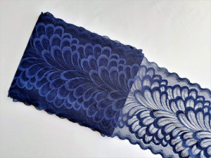 Dantela elastica bleumarin 18cm/10m, cod8020